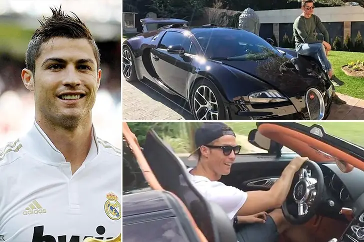 Cristiano Ronaldo – Bugatti Veyron, Estimated $2.5 Million