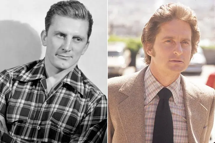 Michael Douglas and Kirk Douglas