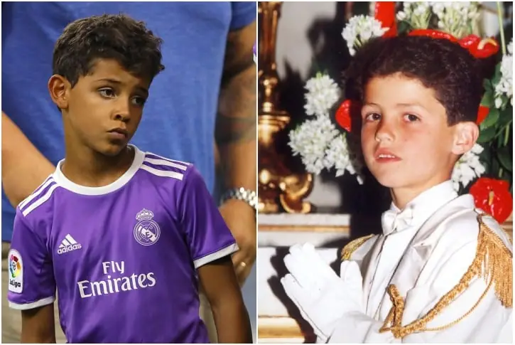 Cristiano Ronaldo and Cristiano Ronaldo Jr.