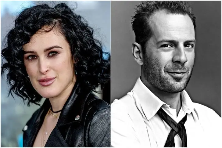 Rumer Willis and Bruce Willis