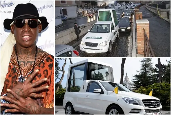 Dennis Rodman – Est. $535,000, Popemobile