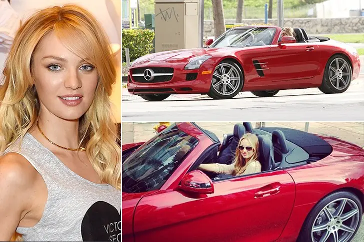 Candice Swanepoel – Mercedes-Benz SLS Convertible, estimado en $ 135 000
