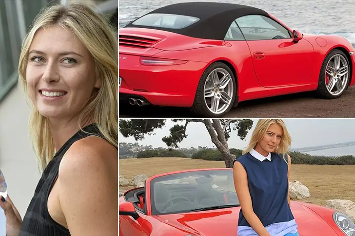 María Sharapova – Porsche 911 Cabriolet, aproximadamente $200mil