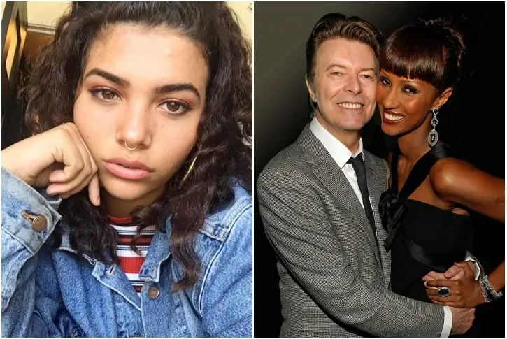 Alexandria Zahra Jones and David Bowie and Iman