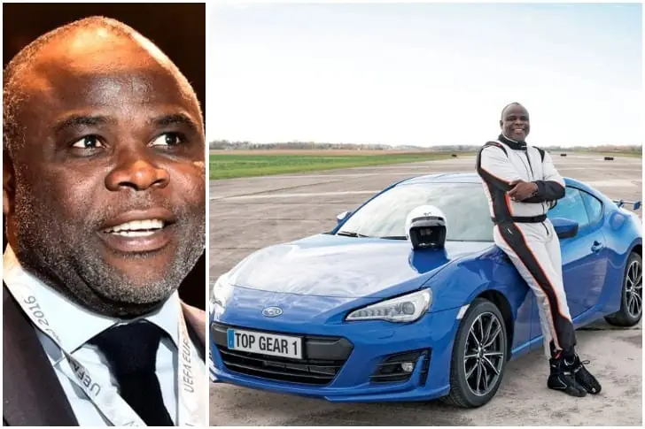 Basile Boli au-devant d’une voiture autonome
