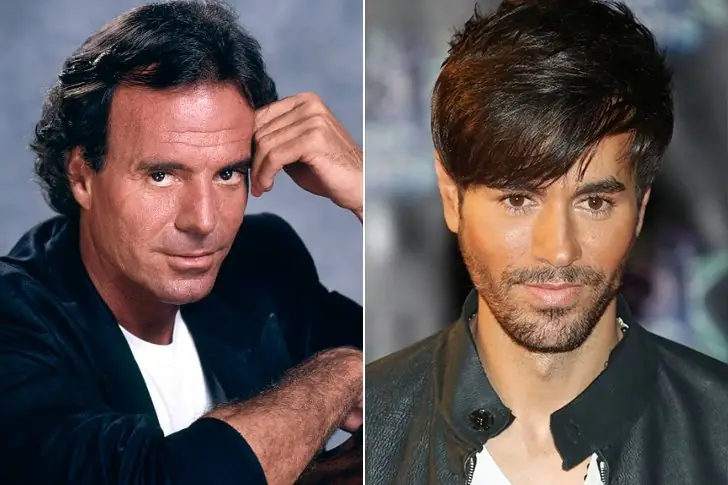 Enrique Iglesias and Julio Iglesias